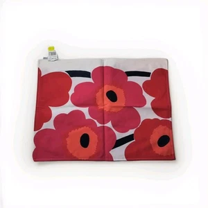 Marimekko Bold Red Unikko Cotton Apron & Pouch Set Finnish Design Homewear - Bild 1 von 11