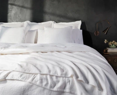 NWOT $698 COYUCHI Helena 100% Organic Linen Blanket KING White - Image 1 of 4