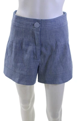 Pantalones Cortos Chinos Alexis Unisex Azul Cierre Botón Talla M Foto 1 de 4