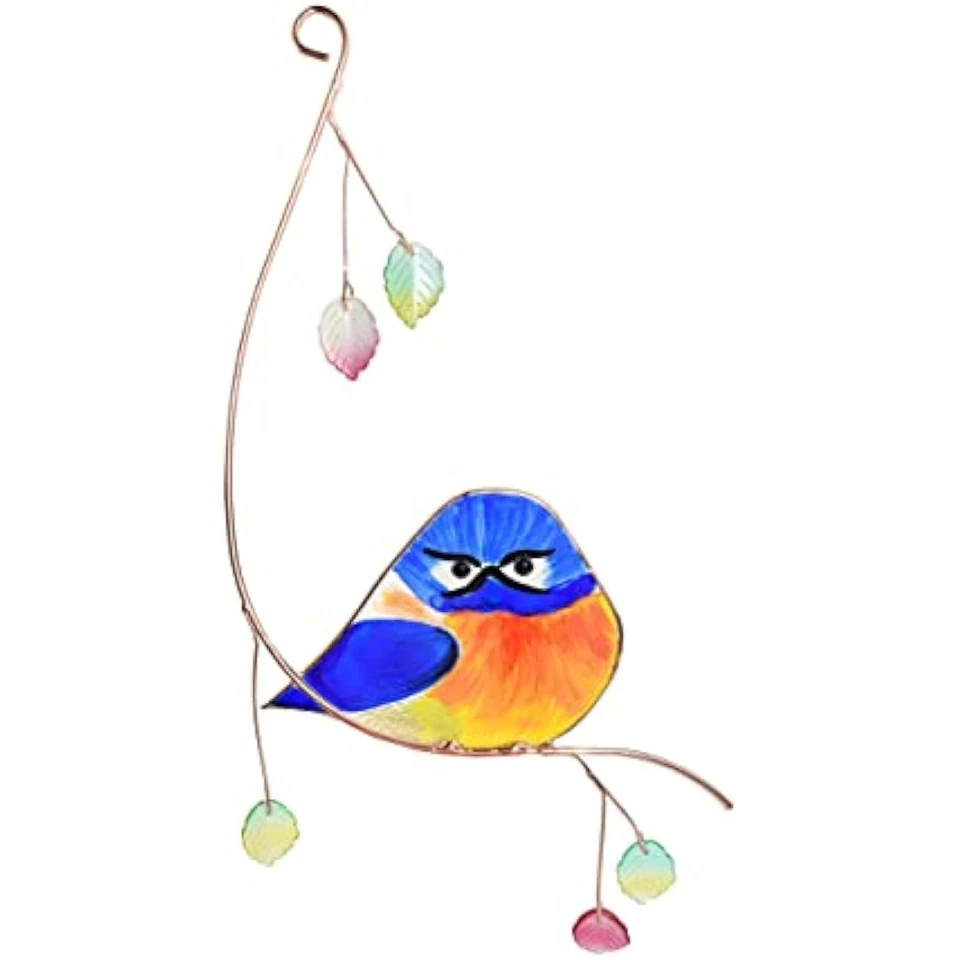 Vitral Lolitarcrafts Grumpy Owl Suncatcher Bluebird manchado ganar Foto 1 de 1