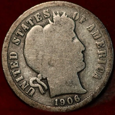 1906-S San Francisco Mint Silver Barber Dime - Image 1 of 2