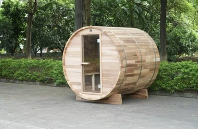 Kit sauna barril cedro - 4 personas  Foto 1 de 4