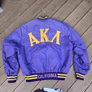 1970s California Varsity Jacket Spring 71 AKA Purple Yellow 1970s Vtg USA (XL) - Picture 1 of 9