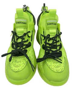 SAKITAMA Running Shoes Sneakers Casual Shoe Athletic Yellow Neon NEW 8.5M 11W - Picture 1 of 11
