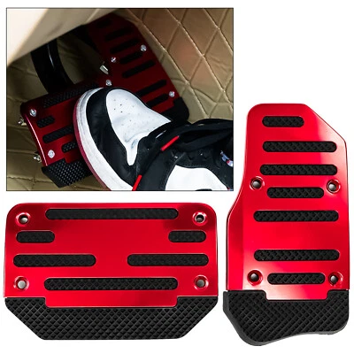 Universal Automatic Gas Brake Foot Pedal Pad Cover Car Accessories Red Non-Slip - Image 1 of 4