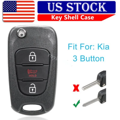Para 2010 2011 2012 2013 Kia Sportage Soul 3 Botones Mando a Distancia Llavero Cubierta Estuche 3B Foto 1 de 4