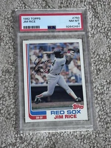 PSA 8 BASEBALL CARD 1982 TOPPS BOSTON RED SOX HOF JIM RICE - Picture 1 of 1