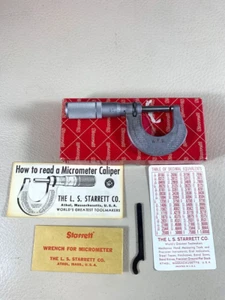 Starrett Micrometer No.230 1" Micrometer with Wrench & Paperwork Machinist Tool - Picture 1 of 5