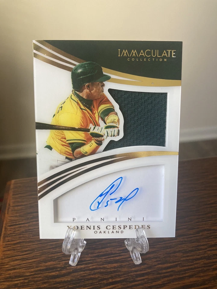 2015 Panini Immaculate YOENIS CESPEDES SHADOW BOX Auto Jersey /25 #5 RARE SSP - Image 1 of 2