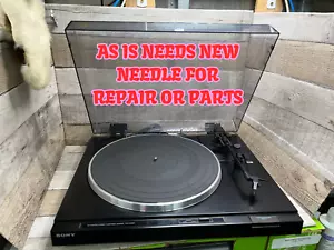 Sony PS-LX230 Record Player Turntable (Needs needle) As-is W/ Wires! - Picture 1 of 7