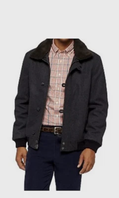 Mens New Charcoal Gray 60% wool  Jacket Sz S - Image 1 of 3