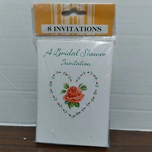 Invitations Bridal Shower 8 Pack Party Academy Greetings - Picture 1 of 6