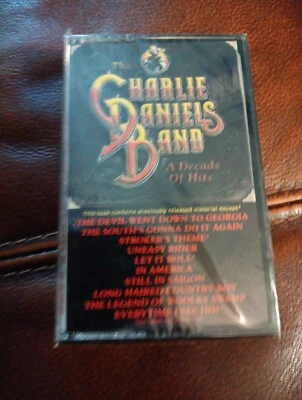 New Sealed A Decade of Hits Charlie Daniels Band Cassette Tape Unreleased Songs  - Image 1 of 4