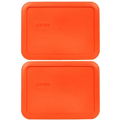 Pyrex 7210-PC 3 tazas calabaza naranja tapa de almacenamiento de repuesto (paquete de 2) Foto 1 de 3