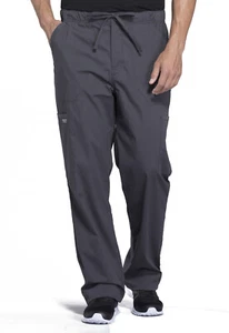 Cherokee Workwear Scrubs Men tapered Leg Drawstring Cargo Pant WW190 PWT Pewter - Picture 1 of 5