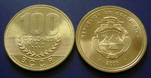COSTA RICA 100 Colones 50 Stück, original Bankrolle 2000 UNC. - Bild 1 von 2