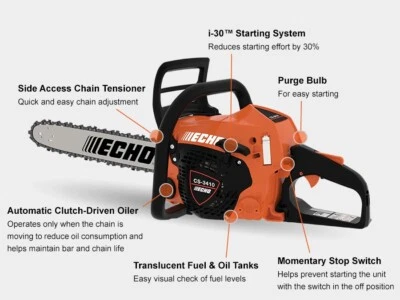 Echo Chainsaw 16" CS3410-16 Authorized Dealer Direct Ships Fast - Image 1 of 4