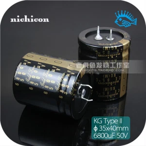 6800uF 50V KG Tipo II Nichicon Fiebre Filtro Audio Condensador Electrolítico 35X40mm - Imagen 1 de 2