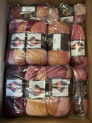 Lion Brand Shawl in a Ball Yarn "Community Coral" 36 Skeins #986 - Image 1 of 4