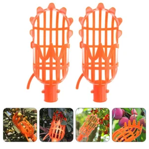 2 Pcs Apple Picker Basket Pole with Fruit Picking Portable Orange - Picture 1 of 12
