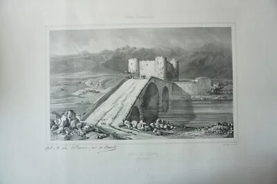 DAUZATS (1804-1868) GRANDE LITHO ORIGINALE PONT JACOB JOURDAIN ORIENTALISME 1850 - Photo 1/4