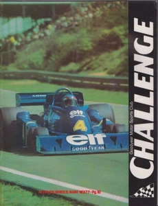 1976 CHALLENGE Goodyear Motor Sports Club Tyrrell Elf poster Janet Guthrie NTPA - Picture 1 of 2
