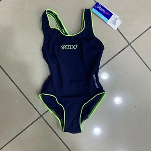 Speedo Kostüm Mädchen Pool Meer Stoff Endurance blau gelb - Bild 1 von 2