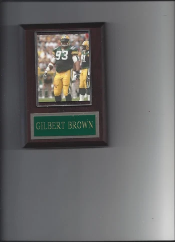 GILBERT BROWN PLAQUE GREEN BAY PACKERS FOOTBALL NFL Cover