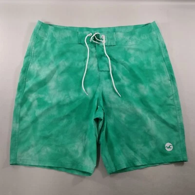 Hollister Epic Flex Lined Green Board Shorts Swim Trunks Mens Size Actual 38 - Image 1 of 4
