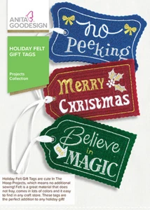 Anita Goodesign HOLIDAY FELT GIFT TAGS Embroidery Designs CD - Picture 1 of 4