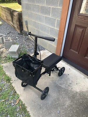 Equate Folding Knee Walker with Storage Bag and Optional Pink Knee Pad. - Image 1 of 3