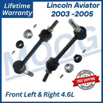 Par de barras estabilizadoras delanteras MOOG OEM para Lincoln Aviator 2003-2005 4,6 L garantía de por vida Foto 1 de 4
