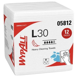 WIPES 1/4 FOLD L30 12/CA WHITE 12"X14 WYPALL KIM-05812 Brand New! - Picture 1 of 4