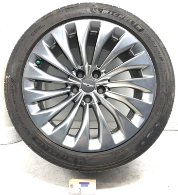 2017-2019 GENESIS G90 19x9.5 INCH REAR WHEEL RIM W/ 275/40/19 TIRE OEM. - Image 1 of 4