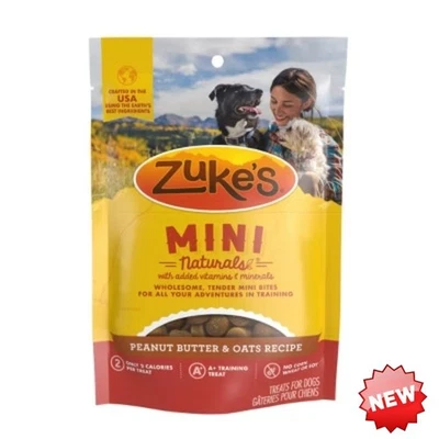   Zukes Mini Naturals golosinas para perros sabor mantequilla de maní y avena... Foto 1 de 4