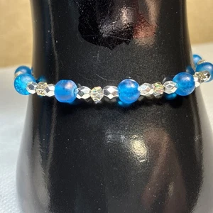 Artisan blau und silberfarben 6,5 Zoll Armband - Bild 1 von 12