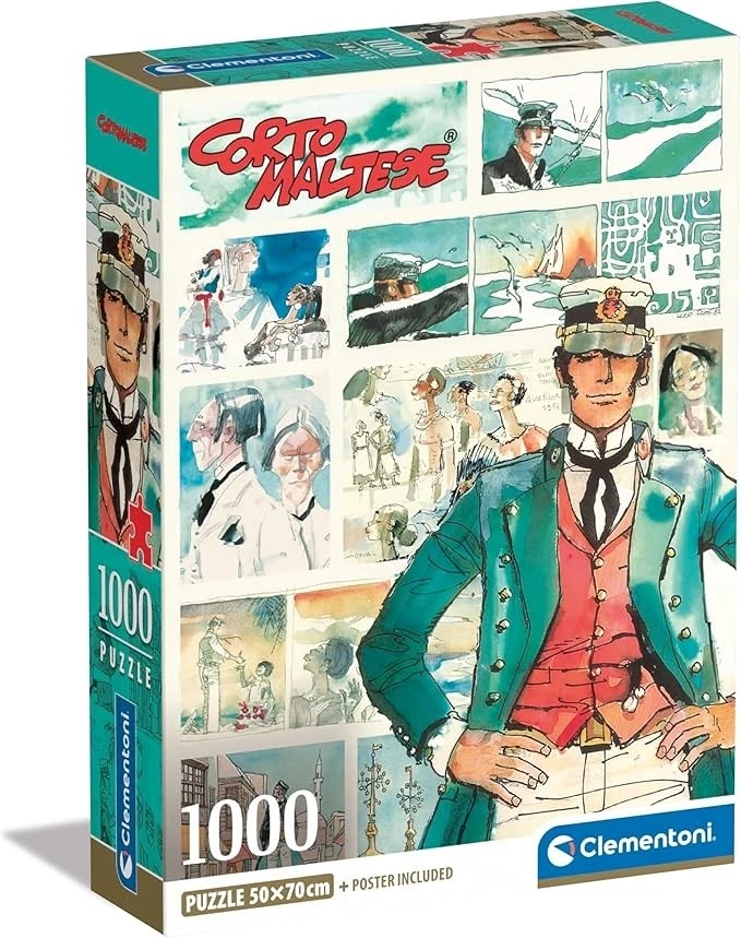 Gadget - Clementoni Puzzle Adulti Comics 1000 Pz - Corto Maltese 1000 Compact Pz