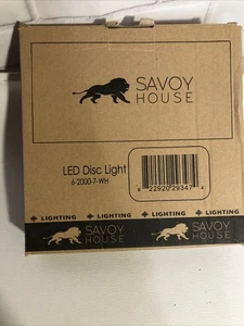 Savoy House LED 1 Light Disc Light, White/White Acrylic - 6-2000-7-WH - Picture 1 of 9