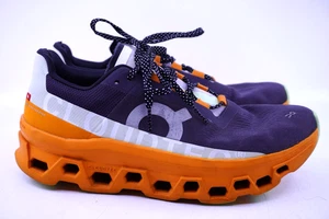 On Cloud CloudMonster Mens Sz 9 Running Shoes Gray/Orange Eclipse/Tumeric Read - Picture 1 of 8