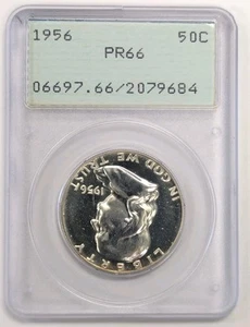1956 PROOF FRANKLIN HALF DOLLAR PCGS PR66 OGH RATTLER Type 2 - Bild 1 von 2