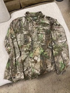 Gander Mountain Camo Shirt Mens Large Long Sleeve Button-Down Realtree Scentcore - Picture 1 of 4