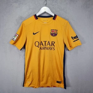 Nike FC Barcelona Shirt Mens Small Yellow 2015 2016 Spanish Football - Picture 1 of 15