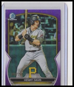 2023 Bowman #BCP-14 Henry Davis Chrome Prospects Purple Refractors #/250 - Picture 1 of 2