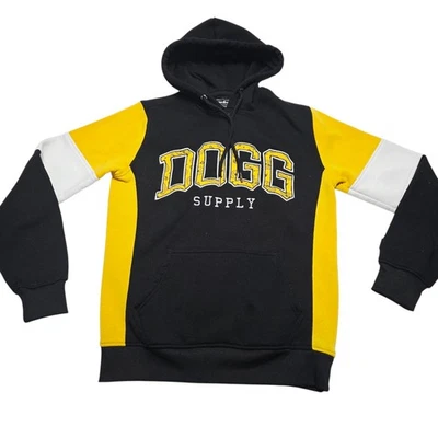 Sudadera con capucha Dogg Supply Snoop Dogg para hombre X-Small negra amarilla blanca Foto 1 de 4