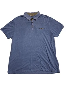 Ted Baker London Polo Herren Größe 5 Medium Kurzarm geknöpft blau - Bild 1 von 4