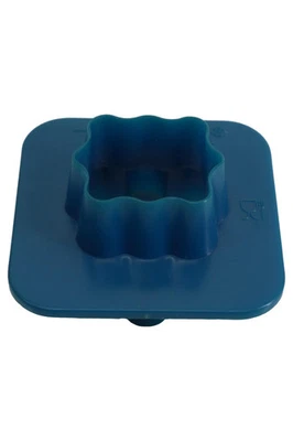 TUPPERWARE Ausstechform Blume Kunststoff Blau 5x5x3cm Backform Keksausstecher - Bild 1 von 3