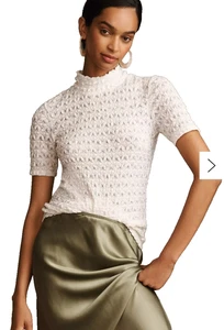 Top Anthropologie Sanctuary With Love cuello falso acanalado talla pequeña nuevo con etiquetas - Imagen 1 de 10