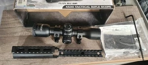 BSA Optics Tactical Weapon Rifle Scope 4X 30 Mil Dot Black 1" TW4X30 - Picture 1 of 4