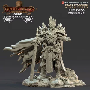 Skeleton King miniature - DnD miniatures - Role Playing Game - Tabletop - Picture 1 of 2