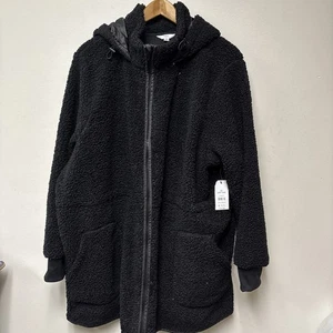 Time And Tru Mujer’s 2X Chaqueta Sherpa Con Capucha Cremallera Completa Nueva Con Etiquetas - Imagen 1 de 13
